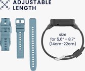 kwmobile smartwatch bandje en bumper van silicone - geschikt voor Xiaomi Mi Band 6 / Band 5 / Band 4 - in lichtblauw - Optimale bescherming