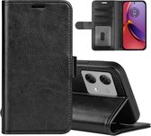 Motorola Moto G84 Hoesje - MobyDefend Wallet Book Case (Sluiting Achterkant) - Zwart - GSM Hoesje - Telefoonhoesje Geschikt Voor Motorola Moto G84