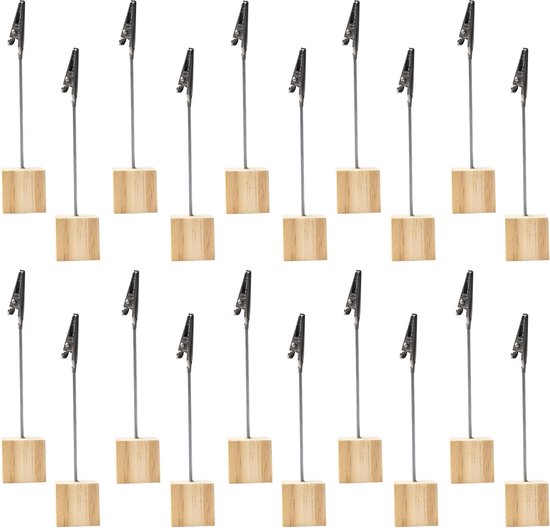 Pakket van 20 fotohouders met clips, memo clip houder, fotostandaard