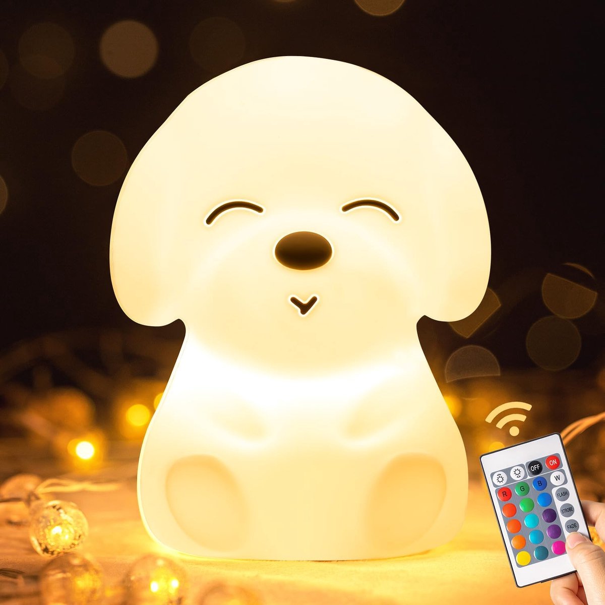 Veilleuse Enfant, Veilleuse LED à Changement de Couleur à 7 Couleurs  Rechargeable USB LED Lampe de Chevet avec Contrôle Tactile & Interrupteur  et Minuterie pour Chambre les Cadeaux de Noël (B) 