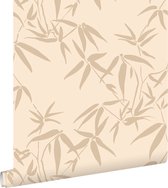 ESTAhome papier peint feuilles de bambou beige - 139733 - 0,53 x 10,05 m