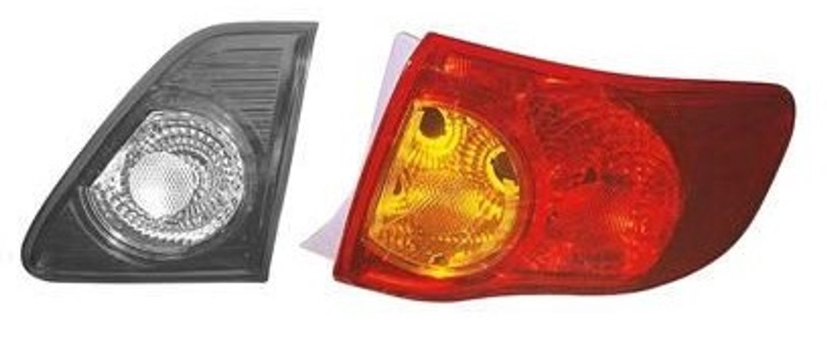 VanWezel 5389932 - Verre extérieur feu arrière droit pour Toyota Corolla 4 portes de 2008 à 2010