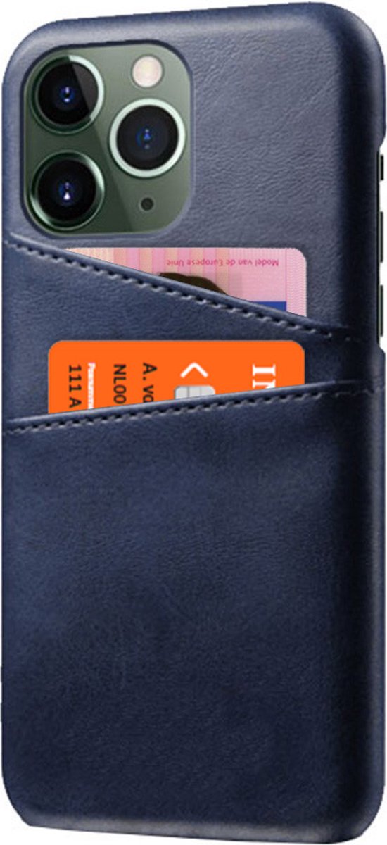 Peachy Duo Cardslot Wallet vegan leather hoesje geschikt voor iPhone 15 Pro Max - blauw