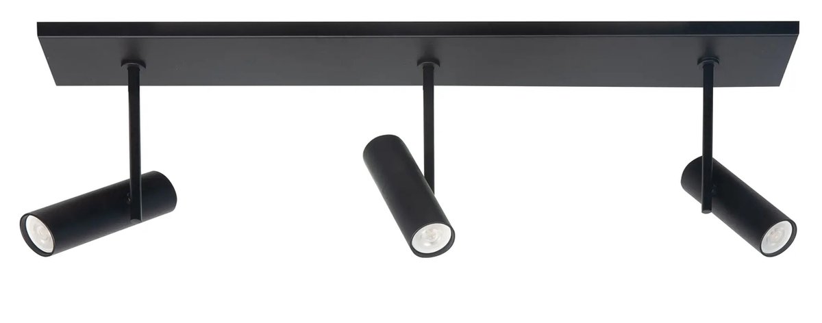 Spot Trend 3 lichts L 65 cm incl mini GU10 zwart