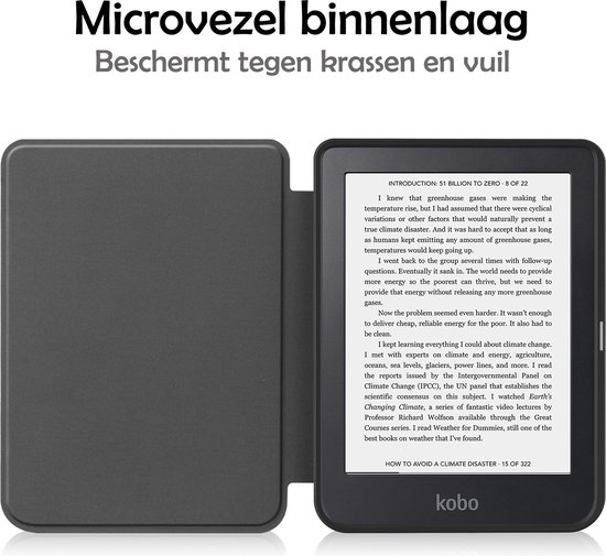 Hoesje Geschikt voor Kobo Clara 2E Hoes Bescherm Hoesje Case Sleep Cover Met Screenprotector - Hoes Geschikt voor Kobo Clara 2E Hoesje - Galaxy van Hoesje  — afbeelding 4