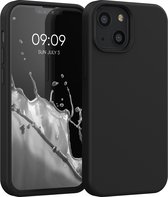 kwmobile telefoonhoesje geschikt voor Apple iPhone 13 mini - Hoesje met siliconen coating - Smartphone case in mat zwart