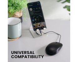 Perixx Perimice-201C Bedrade USB-C Optische muis - 1000 DPI - Rechts/Linkshandig