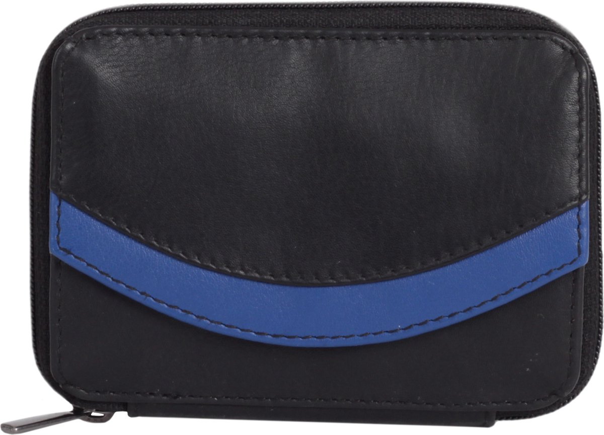 Lahti portemonnee small zwart, blauw