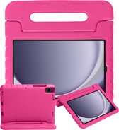 Hoes Geschikt voor Samsung Galaxy Tab A9 Hoes Kinder Hoesje Kids Case Cover Kidsproof - Hoesje Geschikt voor Samsung Tab A9 Hoesje Kinder Hoesje - Roze