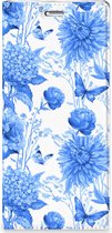 Smart Cover voor Sony Xperia XZ | XZs Flowers Blue