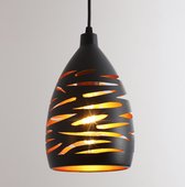 Delaveek-Vintage industriële Hanglamp - Metalen lantaarnlamp - Zwart - E27 -Dia 14.5cm