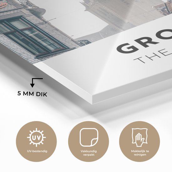 Peinture sur Verre - Pays- Nederland - Groningen - Tour - 90x90 cm - Peintures sur Verre Peintures - Photo sur Glas