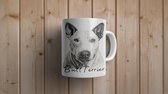 Mok Bull Terrier Beker cadeau voor haar of hem, kerst, verjaardag, honden liefhebber, zus, broer, vriendin, vriend, collega, moeder, vader, hond