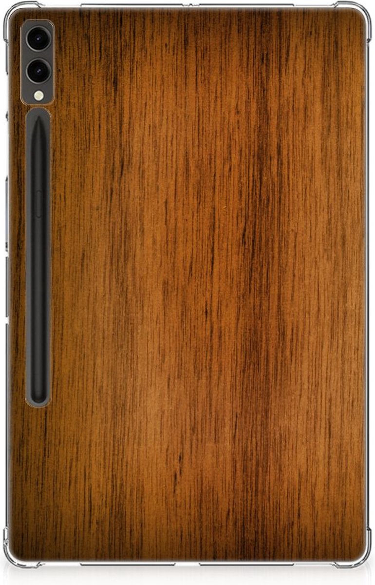 Samsung Galaxy Tab S9 Plus Silicone Tablet Hoes Donker Hout