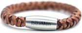 IbizaMen KIDS - jongens - armband - leer - cognac - vintage - 5mm