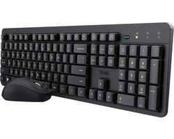 Trust ODY V2 - Draadloos Toetsenbord en Muis - Stil - Qwerty - Zwart