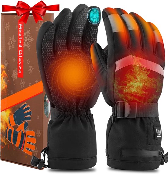 Verwarmde handschoenen met batterij - Oplaadbaar - 7.4 V - Mannen en vrouwen - 3 warmte standen - Warme winterhandschoenen met snelle verwarming - Hoogwaardig materiaal - Waterdicht - Maat M