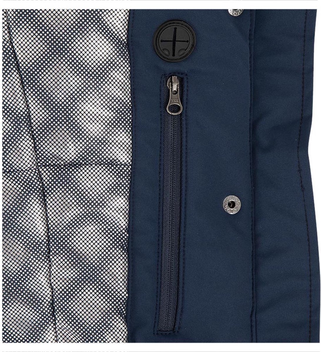 Whis Long Jacket Coach - Navy - Maat S