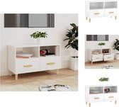 vidaXL TV-meubel - Klassiek - TV-meubels - Afmeting- 80 x 36 x 50 cm - Ken- Hoogglans wit - Kast