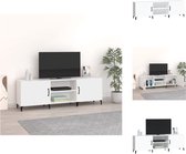 vidaXL TV-kast - Classic - Meubel - 150x30x50 cm - Wit - Kast
