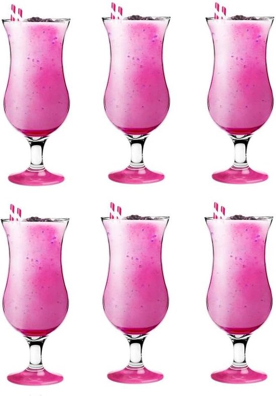 Glasmark KROSNO 350ml Set van 6 Cocktail en Longdrinkglazen voor Pina Colada, Party, Milkshake - Hoogglans