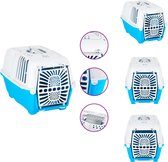 vidaXL Reismand voor katten - honden en konijnen - 55 x 36 x 36 cm - Duurzaam PP - Ventilatieopeningen - Veilige sloten - Draagbaar met handvat - Draagtas