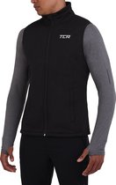 TCA Men's Flyweight Wind-Proof Running Cycling Vest with Zip Pockets - Black Stealth, XXL