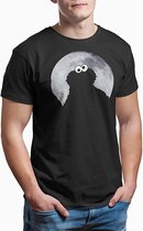 Sesame Street Cookie Monster - Moonlight Heren T-shirt - zwart - 3XL