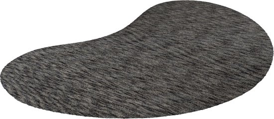 Lalee Comfy Uni Organiscge organic vorm vloerkleed karpet effen laagpolig vloerkleed rechthoekig organische vormen tapijt fraai gemêleerd 160x230 cm zilver grijs
