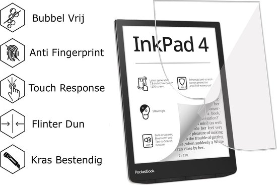 Screenprotector geschikt voor Pocketbook InkPad 4 - Folie Screen Protector geschikt voor Pocketbook InkPad 4 van Vikuiti 3M — afbeelding 2