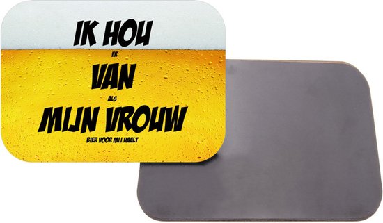Magneet Met Opdruk | 5x7 cm | Geschenk | Koelkastmagneet | ik Hou Van
