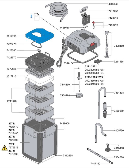Eheim Professioneel 4 - Aquariumfilter - Aquarium 120-250 L - 950 l/h