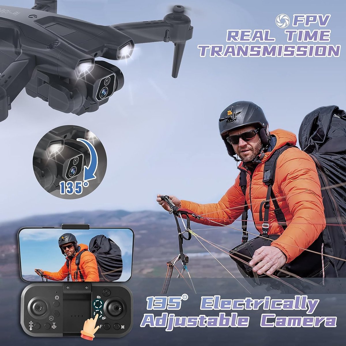 Equivera Drone voor Kinderen - Kinder Drone - Drone voor Beginners - Drone met Camera thumbnail 2