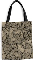 Sac bandoulière - Sac de plage - Shopper Abstract - Ligne - Motifs - 40x50 cm - Sac en coton