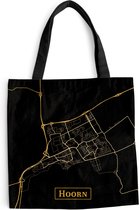 Sac Bandoulière - Sac De Plage - Carte Shopper - Corne - Goud - Zwart - 40x40 cm - Sac Coton