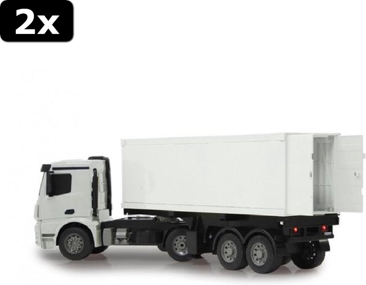 JAMARA 408305 – Camion Poubelle Mercedes-Benz Antos 1:26 Télécommandé 2,4 GHz – Jouet RC Dès 6 Ans, Avec Lumières LED, Benne Réglable, Fonction Réaliste