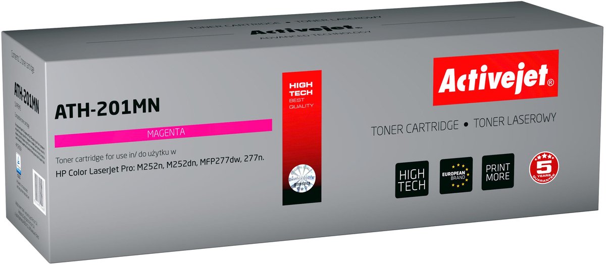 Toner Activejet ATH-201MN (replacement HP 201A CF403A; Supreme; 1 400 pages; Magenta)