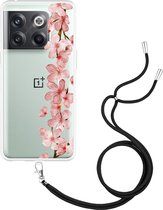 OnePlus 10T Hoesje met Koord Flower Branch - Designed by Cazy
