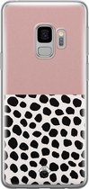 Casimoda® hoesje - Geschikt voor Samsung S9 - Stippen roze - Backcover - Siliconen/TPU - Roze