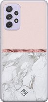 Casimoda® hoesje - Geschikt voor Samsung A72 - Rose All Day - Backcover - Siliconen/TPU - Roze