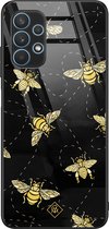 Casimoda® hoesje - Geschikt voor Samsung Galaxy A32 5G - Bee Yourself - Luxe Hard Case Zwart - Backcover telefoonhoesje - Zwart