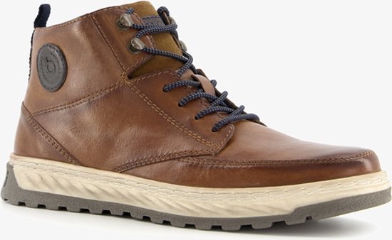 Bugatti leren heren veterboots - Cognac - Maat 40 - Echt leer - Uitneembare  zool | bol.com