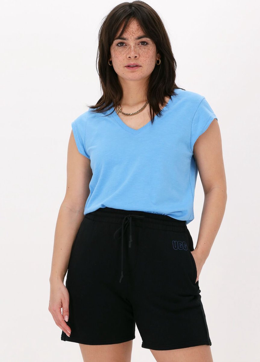 CC Heart Basic V-neck T-shirt Tops & T-shirts Dames - Shirt - Blauw - Maat M