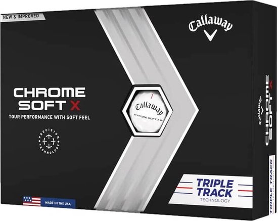 Callaway Chrome Soft-X Triple Track 2022 Golfballen - Wit - 12 Stuks
