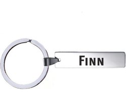 Sleutelhanger Met Naam - Finn - RVS