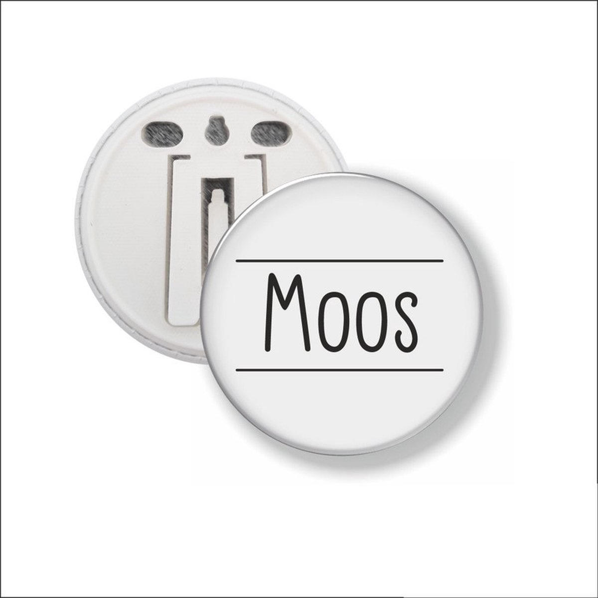 Button Met Clip 58 MM - Moos