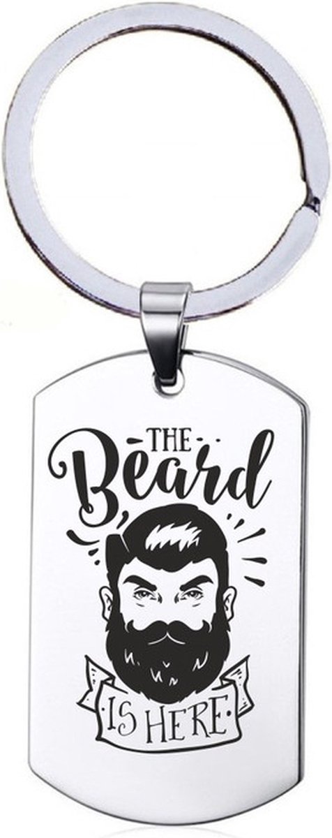 Sleutelhanger RVS - The Beard Is Here