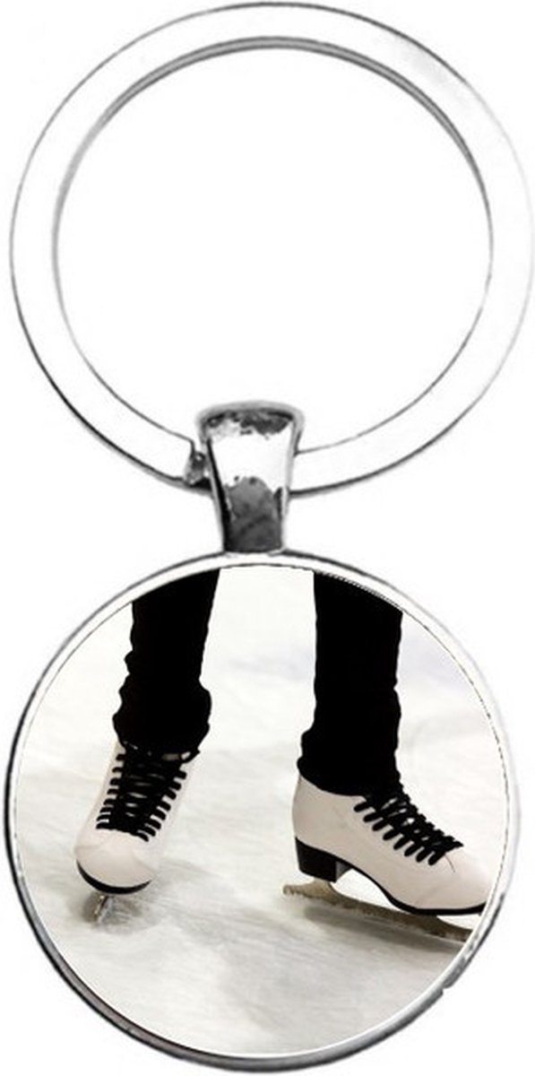 Sleutelhanger Glas - Schaatsen