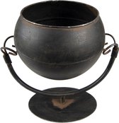 Bloempot Ø 15*25 cm Zwart Ijzer Bloempot binnen Metaal Pot Plant pot