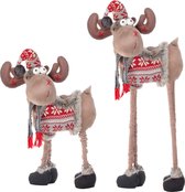 Springos Kerstfiguur | Kerstrendier | Kerstversiering | 1 Stuk | Verstelbaar In Hoogte | 84-124 cm